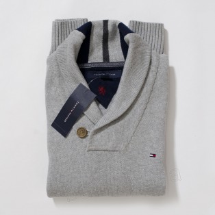 TOMMY HILFIGER SWETER MESKI - SHAWL 